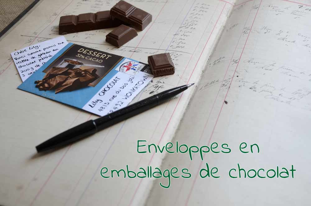 DIY - enveloppe en emballage de chocolat