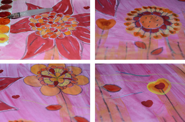 Peindre des fleurs pour se détendre