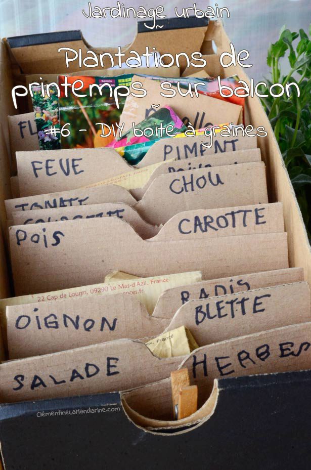 Jardinage urbain de printemps #6 – DIY boite à graines - Clémentine la  Mandarine