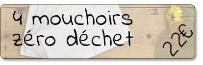 Mouchoirs lavables zéro déchet